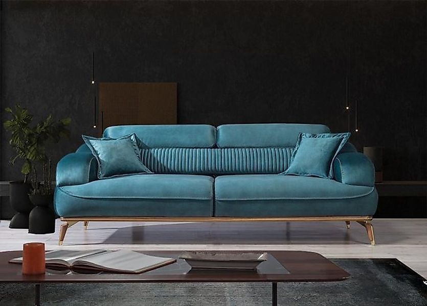 Xlmoebel Sofa Zeitgemäßes Drei-Sitzer-Sofa für das Wohnzimmer, elegante Pol günstig online kaufen