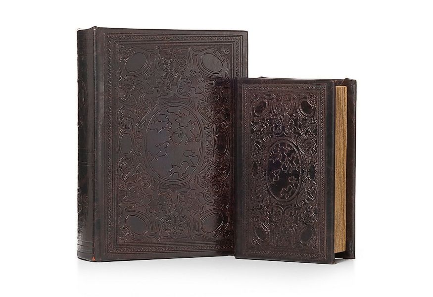 Moritz Etui Buchattrappe Dunkelbraun mit Ornamenten günstig online kaufen