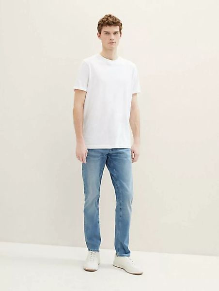 TOM TAILOR Straight-Jeans Regular Tapered Jeans mit recycelter Baumwolle günstig online kaufen