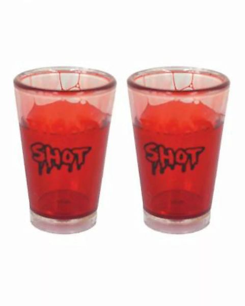 Halloween Schnapsgläser mit Blut 2 Stück Partydeko rot günstig online kaufen