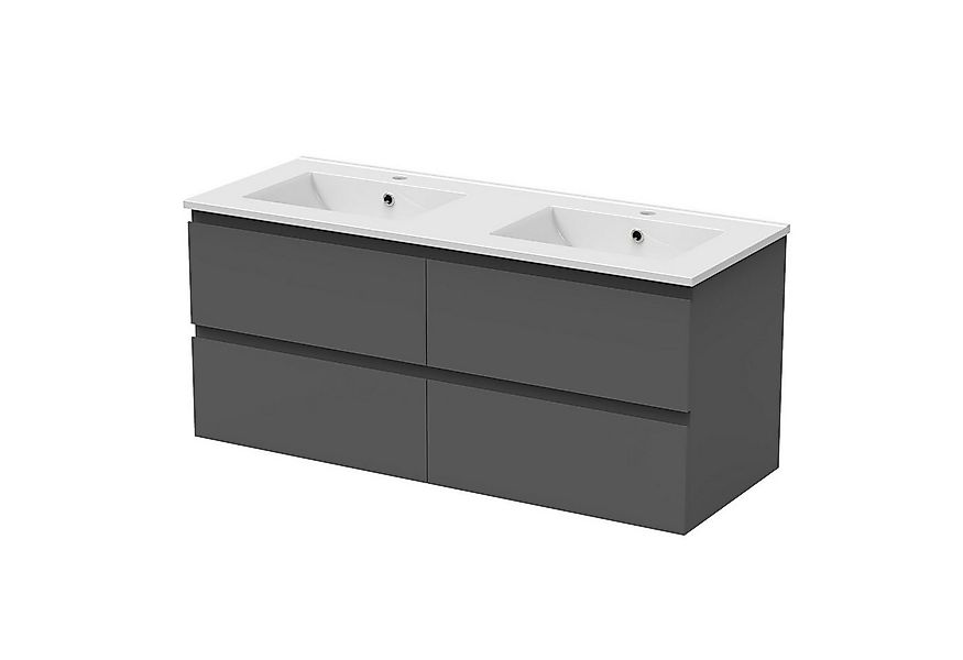 duschspa Doppelwaschtisch Badmöbel Waschbecken mit Unterschrank in Breite 1 günstig online kaufen