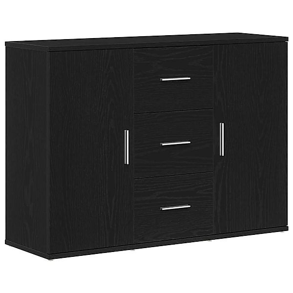 vidaXL Sideboard Schwarz Eichen-Optik 91x29,5x65 cm Holzwerkstoff 862477 günstig online kaufen
