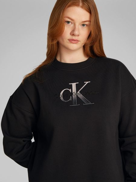 Calvin Klein Jeans Plus Sweatkleid "PLUS EMBROIDERED MONOLOGO DRESS" mit Lo günstig online kaufen
