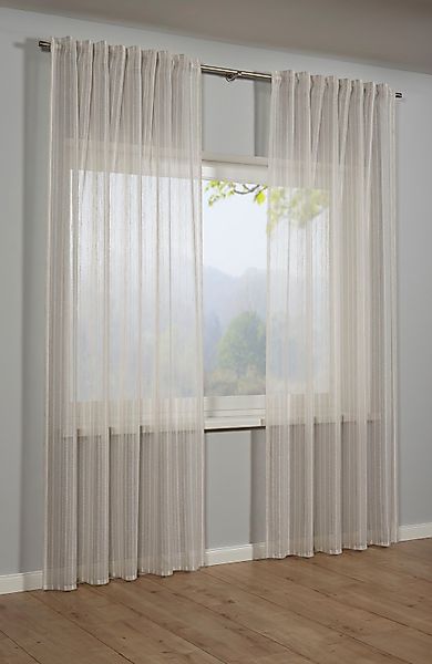 Sehlbach Gardine "Schal Effektgarn Voile" Schlaufen 1 Stk. tlg. mit Gardine günstig online kaufen