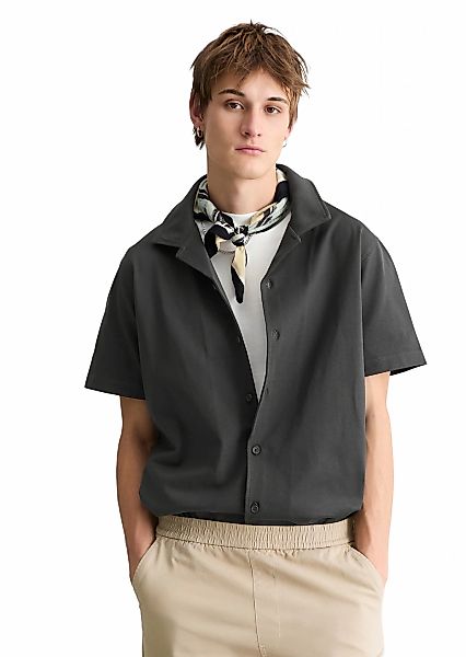 Marc OPolo DENIM Kurzarmhemd "aus schwerem Bio-Baumwoll-Jersey" günstig online kaufen