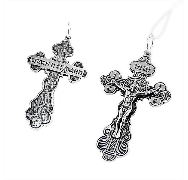 NKlaus Kreuzanhänger Kettenanhänger Jesus Kreuz 925 Silber Orthodoxe An günstig online kaufen