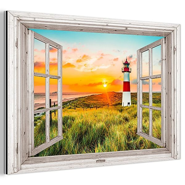 MuchoWow Metallbild Ansichten - Leuchtturm - günstig online kaufen