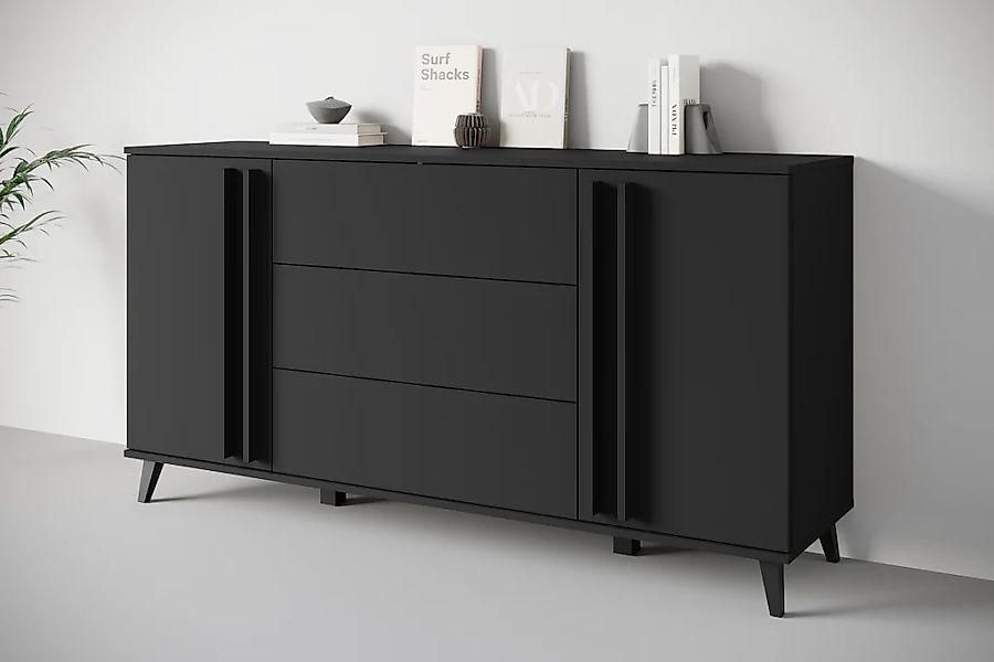 Home affaire Sideboard "Helsinki, Kommode mit 2 Türen und 3 Schubladen, Bre günstig online kaufen