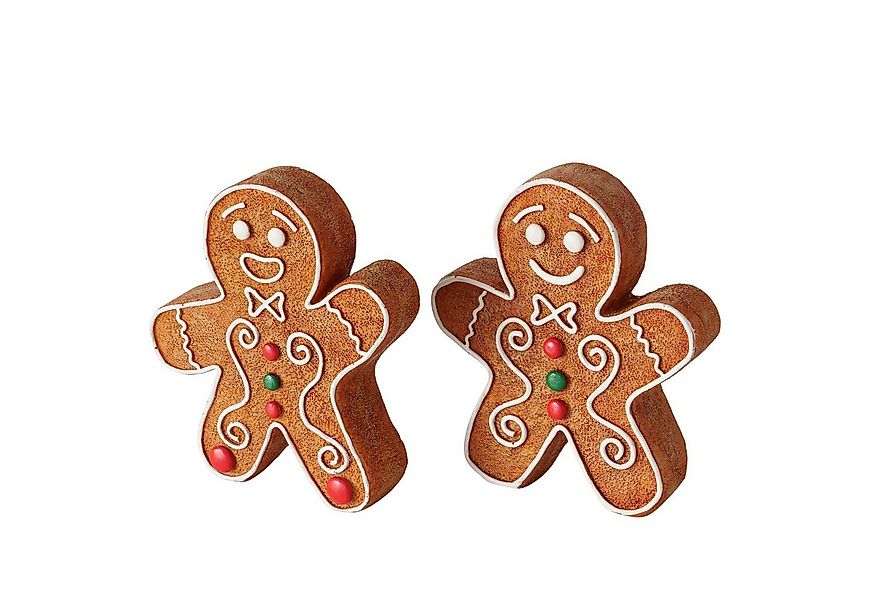 MF Weihnachtsfigur Gingerboy Lebkuchenfigur 2er Set Weihnachtsdeko Handgefe günstig online kaufen