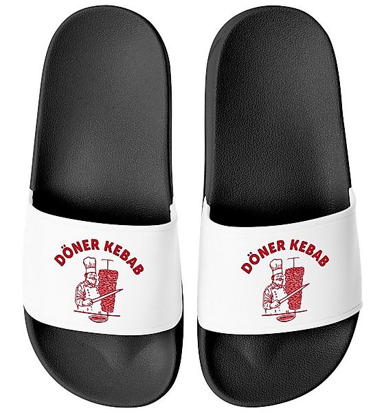MoonWorks Badeschlappen Lustig Bedruckt Döner Kebab Badelatschen Unisex mit günstig online kaufen