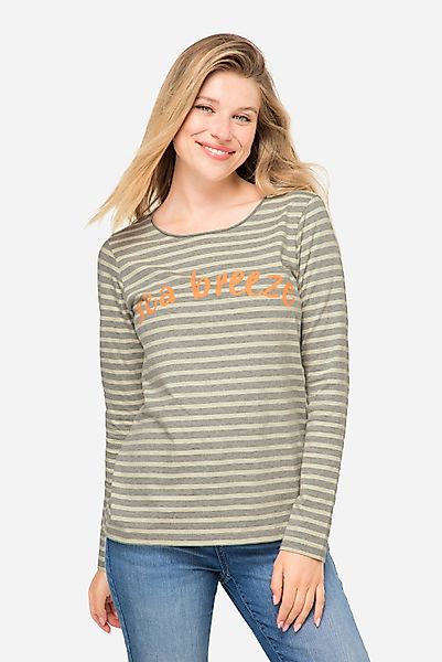 Laurasøn Longsleeve Ringelshirt Regular Fit Statement günstig online kaufen