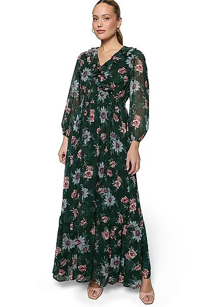 Zero Maxikleid Damen langarm mit Blumen Rüschen günstig online kaufen