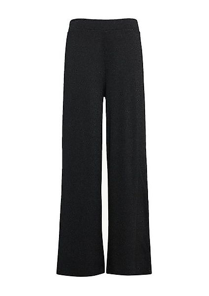 Comma Stoffhose Glitzer-Effekt (1-tlg) Relaxed Fit, Wide Leg, Mid Rise günstig online kaufen