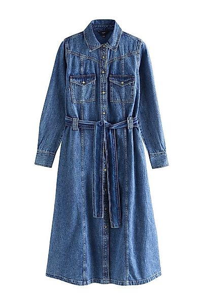 Next Midikleid Maxihemdkleid aus Denim für die vollere Brust (1-tlg) günstig online kaufen