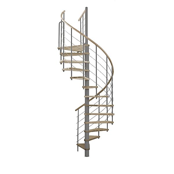 Minka Spindeltreppe Venezia Eiche Grau 140 cm günstig online kaufen