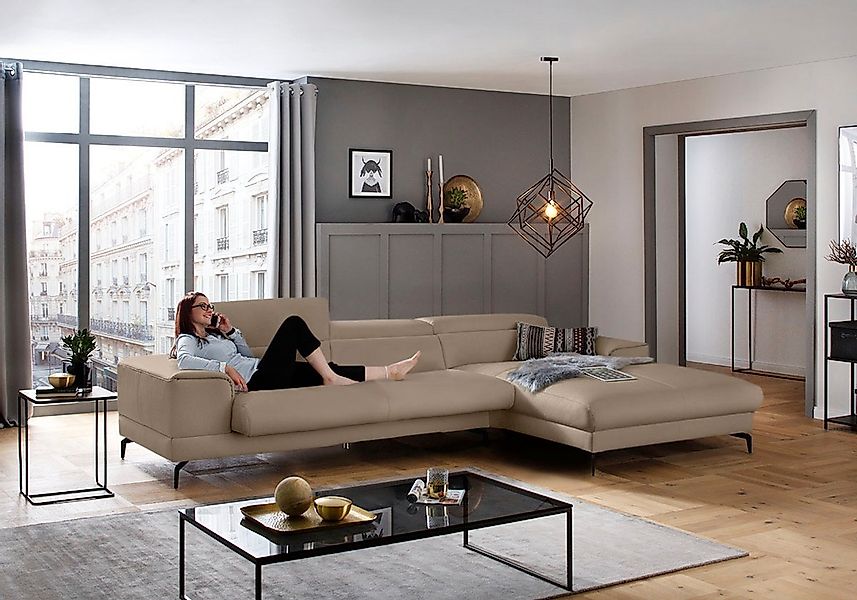 W.SCHILLIG Ecksofa "piedroo, Designsofa mit tollem Sitzkomfort, bequem, L-F günstig online kaufen
