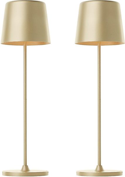 Brilliant LED Tischleuchte Kaami - mobile LED Außen Akku Tischlampe 2er-Set günstig online kaufen