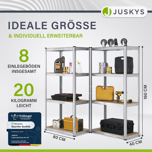 Juskys Schwerlastregal Easy, Set, 2er Set, günstig online kaufen