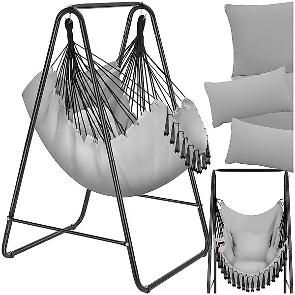 tectake Hängesessel Schaukelstuhl Alison, Boho-Style, Belastbarkeit günstig online kaufen