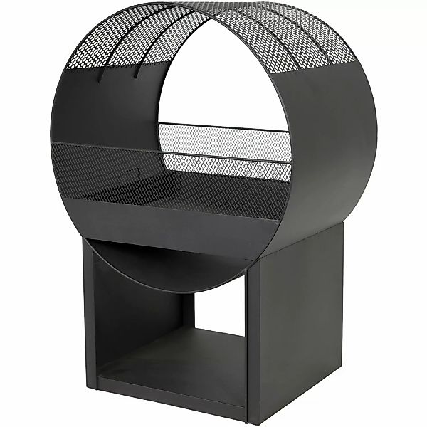 Buschbeck Feuerstelle Porthole, Feuerkorb, Feuerschale schwarz, günstig online kaufen
