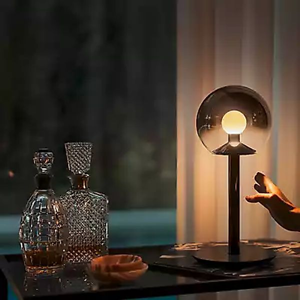 Occhio Luna Sogno Tischleuchte LED, dark chrome günstig online kaufen