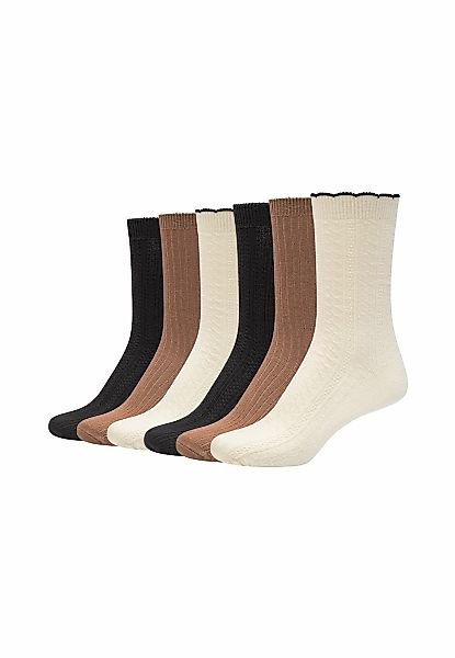Camano Socken "Socken 6er Pack" 6er Pack Weicher, gerippter Bund ohne Einsc günstig online kaufen