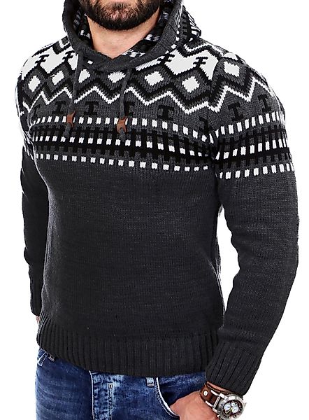 Reslad Strickpullover Reslad Herren Grobstrick Pullover günstig online kaufen