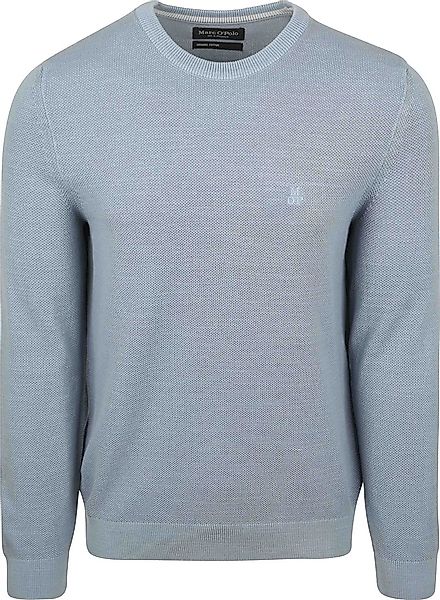 Marc O'Polo Pullover Heavy Piqué Hellblau - Größe L günstig online kaufen