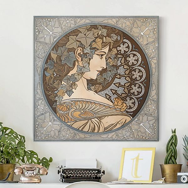 Leinwandbild - Quadrat Alfons Mucha - Synthia günstig online kaufen