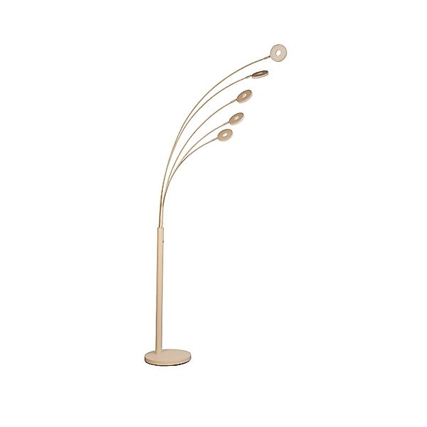LED-Stehleuchte Dent, sandfarben Höhe 225 cm, CCT, 5-flg. günstig online kaufen
