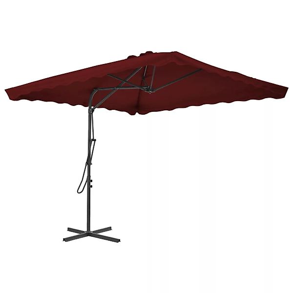 Sonnenschirm Mit Stahlmast Bordeauxrot 250x250x230 Cm günstig online kaufen