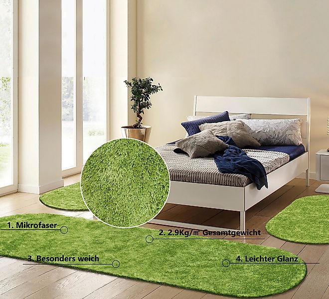 Bruno Banani Hochflor-Bettumrandung Dana Teppich, Kundenliebling, günstig online kaufen