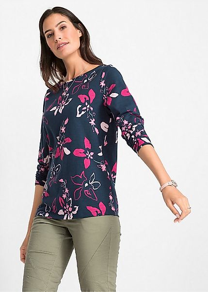 bonprix Langarmshirt figurumspielende Passform, Langarm-Design, für Frühlin günstig online kaufen
