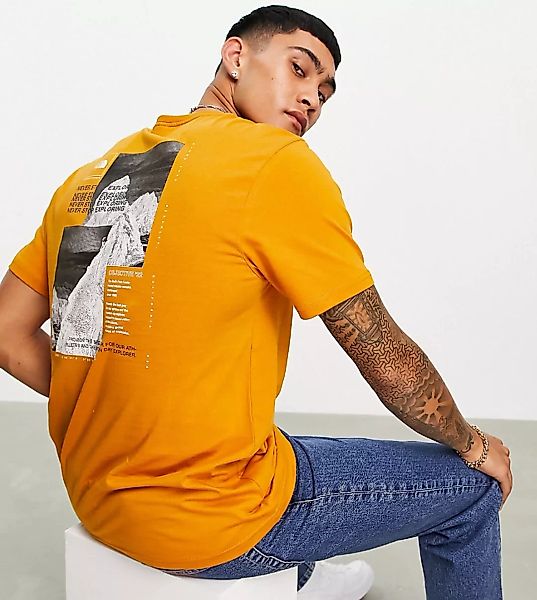 The North Face – Collage – T-Shirt in Gelb/Grau, exklusiv bei ASOS günstig online kaufen