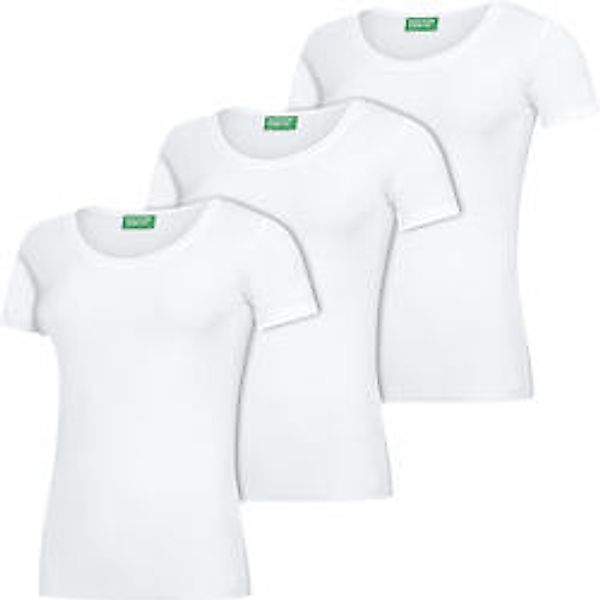 Benetton 3er Pack Damen T-Shirts günstig online kaufen