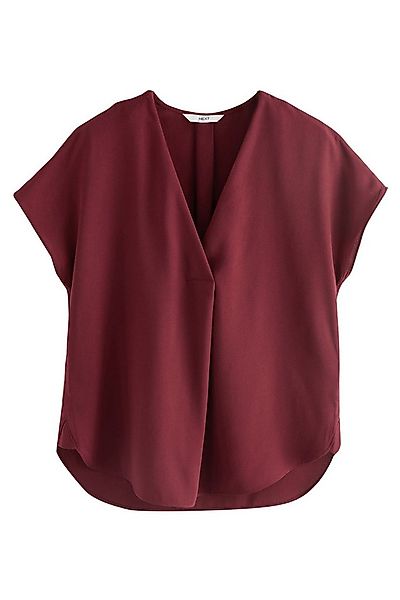 Next Kurzarmbluse Relaxed Fit Schlupfbluse mit V-Ausschnitt (1-tlg) günstig online kaufen