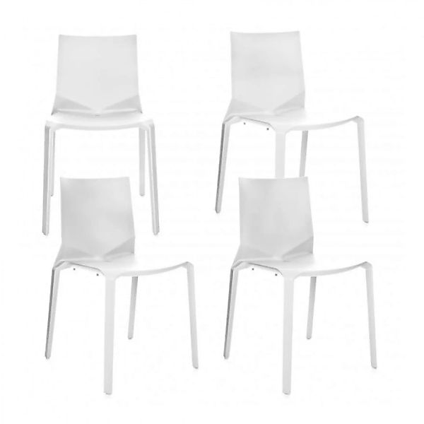Kristalia - Plana Stuhl 4er Set - weiß günstig online kaufen