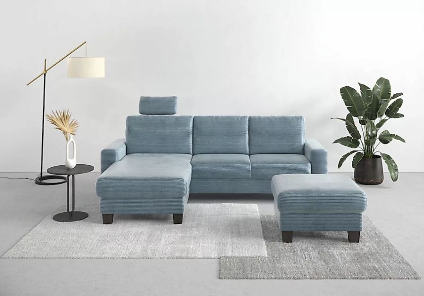 Home affaire Ecksofa "Summer L-Form", mit Recamiere, mit oder ohne Bettfunk günstig online kaufen