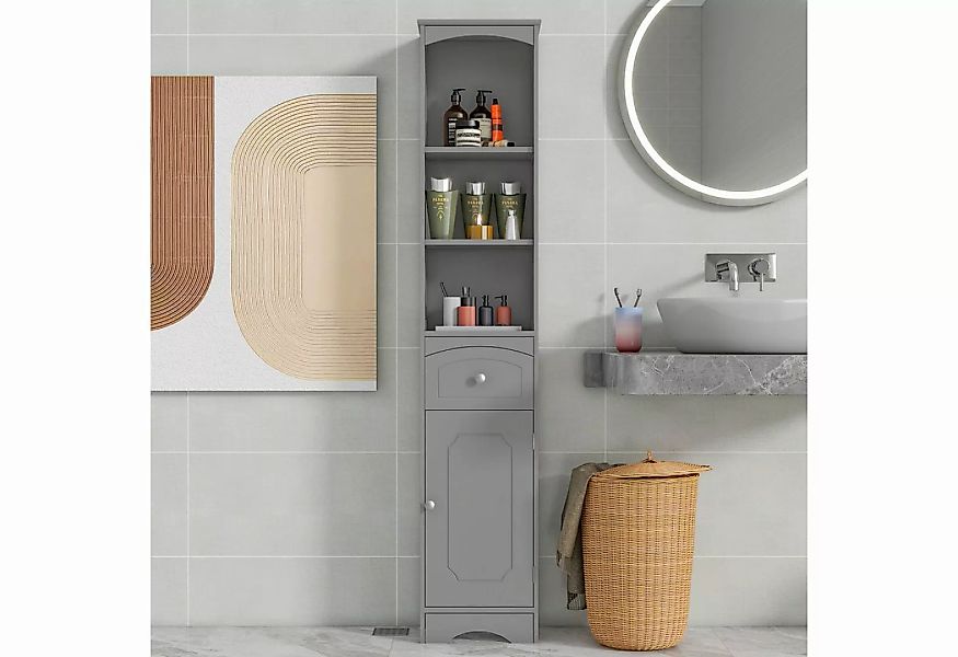 HT Hochschrank Badezimmerschrank mit Schublade, verstellbare Ablagen, 34x24 günstig online kaufen
