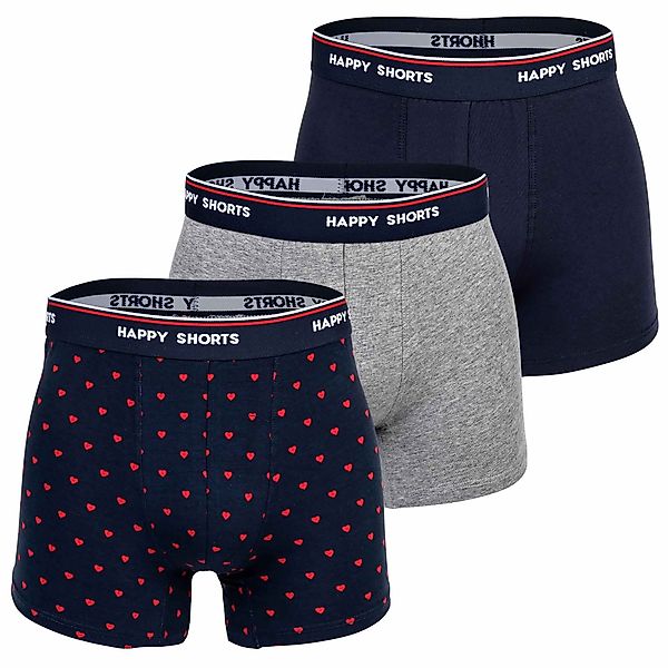 HAPPY SHORTS Boxer Herren Boxershort 3er günstig online kaufen