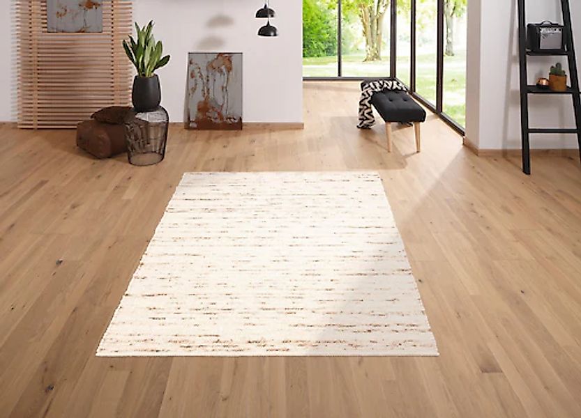 OTTO home Wollteppich »David« rechteckig 16 mm Höhe reine Wolle, handgewebt günstig online kaufen