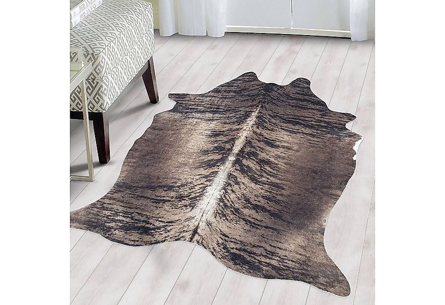 SIMPEX24 Teppich Rindsleder Imitat, Rechteckig, Höhe: 7 mm, Fellteppich Kuh günstig online kaufen