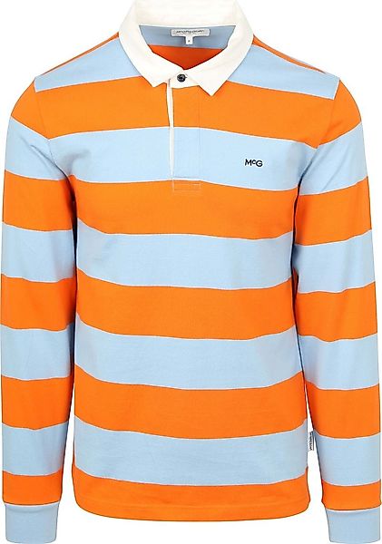 McGregor Rugbyshirt Streifen Orange Blau - Größe L günstig online kaufen