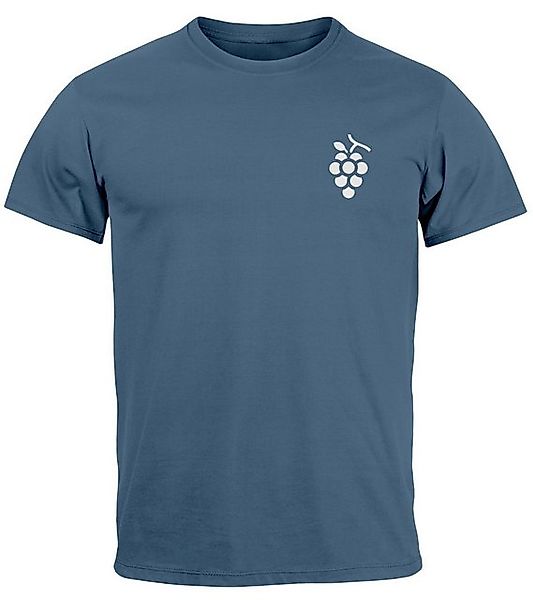 Neverless Print-Shirt Herren T-Shirt Wein Schorle Printshirt Logo Minimalis günstig online kaufen