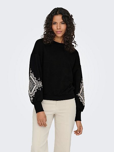 ONLY Sweatshirt ONLBROOKE L/S O-NECK FLOWER SWT Baumwollmischung, regular f günstig online kaufen
