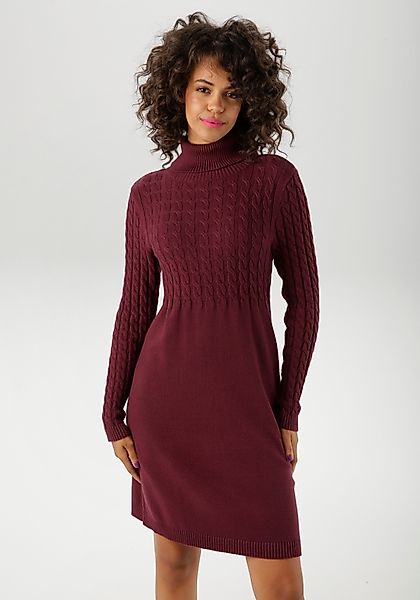 Aniston CASUAL Strickkleid mit Zopfmuster im günstig online kaufen