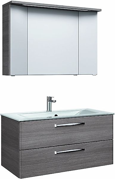 Saphir Badmöbel-Set »Trentino 2-teilig Glas-Waschtisch, Spiegelschrank mit günstig online kaufen