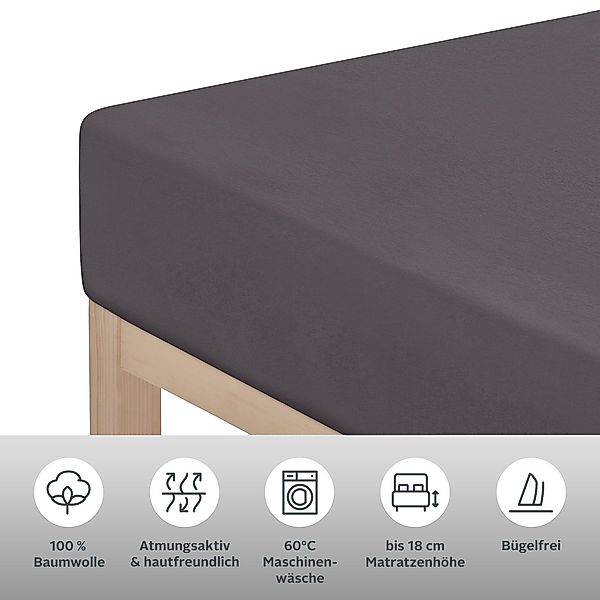 OTTO home Spannbettlaken "PHYSALIS Comfort" Baumwolle 150 g/m², Matratzen b günstig online kaufen