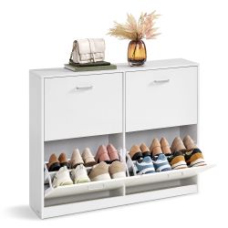 VASAGLE Schuhschrank Schuhschrank 4 Klappen, Schuhkipper,24 günstig online kaufen