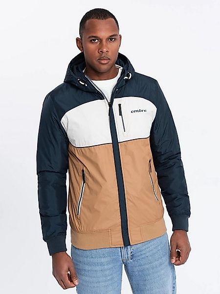 OMBRE Allwetterjacke Leichte farbige Herren-Sportjacke mit Fleece - grün un günstig online kaufen